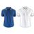 Kit 2 Camisas Masculina Gola Polo Slim 100% Algodão Slim Branco, Azul