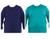 Kit 2 Camisas Masculina Manga Longa Plus Size Malha Fria Azul marinho, Jade