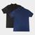 Kit 2 Camisas Polo Básicos Lisa Masculina Preto, Azul