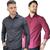 Kit 2 Camisas Social Masculina Slim Manga Longa Luxo Premium Moda Estilosa Tradicional Coloridas Algodão e Poliester Preto, Vinho