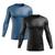 Kit 2 Camisas UV Masculinas com Proteção UV 50+ Manga Longa  Azul marinho, Preto