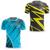 Kit 2 Camiseta Academia Masculina Dry Fit Musculação Fitness Funcional Sky blue, Ray black