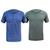 Kit 2 Camiseta Henley Masculina Camisa Botões Gola Portuguesa Premium Gola Padre Slim Azul, Verde