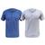 Kit 2 Camiseta Henley Masculina Camisa Botões Gola Portuguesa Premium Gola Padre Slim Azul, Cinza claro