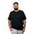 Kit 2 Camiseta masculina básica Lisa Plus Size 100% Algodão  Preto, Preto
