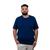 Kit 2 Camiseta masculina básica Lisa Plus Size 100% Algodão  Branco, Marinho