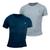 Kit 2 Camiseta Masculina Camisas 100% Algodão Premium Slim Basicas MP Azul marinho, Cinza
