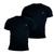 Kit 2 Camiseta Masculina Camisas 100% Algodão Premium Slim Basicas MP Preto, Preto