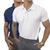 Kit 2 Camiseta Polo Colarinho Elegante Estilo Casual Clássica Tecido Piqué Envio Imediato Azul, Branco