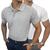 Kit 2 Camiseta Polo Colarinho Elegante Estilo Casual Clássica Tecido Piqué Envio Imediato Cinza, Branco