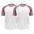KIT 2 Camiseta Térmica Esportiva Manga Curta Rash Guard Masculina Feminina Academia Treino Branco Rosa