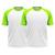 KIT 2 Camiseta Térmica Esportiva Manga Curta Rash Guard Masculina Feminina Academia Treino Branco Verde