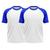 KIT 2 Camiseta Térmica Esportiva Manga Curta Rash Guard Masculina Feminina Academia Treino Branco Azul