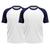 KIT 2 Camiseta Térmica Esportiva Manga Curta Rash Guard Masculina Feminina Academia Treino Branco Marinho
