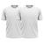 KIT 2 Camiseta Térmica Esportiva Manga Curta Rash Guard Masculina Feminina Academia Treino Branco Branco