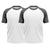 KIT 2 Camiseta Térmica Esportiva Manga Curta Rash Guard Masculina Feminina Academia Treino Branco Cinza