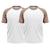 KIT 2 Camiseta Térmica Esportiva Manga Curta Rash Guard Masculina Feminina Academia Treino Branco Marrom