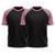 KIT 2 Camiseta Térmica Esportiva Manga Curta Rash Guard Masculina Feminina Academia Treino Preto Rosa