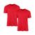 Kit 2 Camisetas AMGK Masculina Lisa Básica 100% Algodão Vermelho