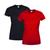 Kit 2 Camisetas Básicas Femininas Baby Look 100% Algodão TRV 1 preta, 1 vermelha