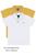 Kit 2 Camisetas Básicas Gola Polo Menino Infantil ReiRex Branco, Ocre