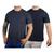 Kit 2 Camisetas Básicas Masculina Algodão Premium Slim Fit Diversas Cores Preto, Grafite