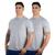 Kit 2 Camisetas Básicas Slim Masculinas Algodão Premium TRV Diversas Cores 2 cinzas