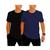 Kit 2 Camisetas Dry Fit Masculina Esportiva para Treino Academia Básica Cores Tecido Leve Fitness Preto, Azul