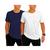 Kit 2 Camisetas Dry Fit Masculina Esportiva para Treino Academia Básica Cores Tecido Leve Fitness Azul, Branco