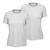 Kit 2 Camisetas Feminina Dry Manga Curta Proteção UV Slim Fit Básica Camisa Blusa Academia Treino Fitness Esporte Branco