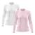 Kit 2 Camisetas Feminina Manga Longa Segunda Pele Térmica Proteção Solar UV 50 Rosa, Branco