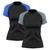 Kit 2 Camisetas Feminina Raglan Dry Fit Proteção Solar UV Básica Lisa Treino Academia Ciclismo Azul, Cinza