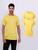 Kit 2 Camisetas Lisas Manga Curta 100% Poliester Amarelo