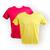 Kit 2 camisetas masculina basica baby look lisa manga curta Vermelho, Amarelo