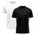 Kit 2 Camisetas Masculina Dry Fit Manga Curta Proteção Solar UV Térmica Academia Treino Caminhada Esporte Camisa Praia Preto, Branco