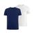 Kit 2 Camisetas Masculina Lisa Premium Em Algodão Básica Plus Size T-shirt Branco, Marinho