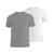 Kit 2 Camisetas Masculina Lisa Premium Em Algodão Básica Plus Size T-shirt Branco, Chumbo