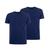 Kit 2 Camisetas Masculina Lisa Premium Em Algodão Básica Plus Size T-shirt Marinho