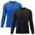 Kit 2 Camisetas Masculina Proteção Solar Uv Manga Longa Segunda Pele Preto, Azul bic