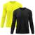 Kit 2 Camisetas Masculina Proteção Solar Uv Manga Longa Segunda Pele Preto, Neon