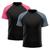 Kit 2 Camisetas Masculina Raglan Dry Fit Proteção Solar UV Cinza, Rosa