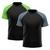 Kit 2 Camisetas Masculina Raglan Dry Fit Proteção Solar UV Cinza, Verde