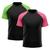 Kit 2 Camisetas Masculina Raglan Dry Fit Proteção Solar UV Rosa, Verde