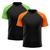Kit 2 Camisetas Masculina Raglan Dry Fit Proteção Solar UV Laranja, Verde