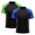 Kit 2 Camisetas Masculina Raglan Dry Fit Proteção Solar UV Azul, Verde