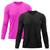 Kit 2 Camisetas Masculina Térmica Proteção Solar UV  50/  Academia Praia Esporte Dry Manga Longa Preto, Rosa