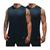 Kit 2 Camisetas Regata Lisa  Masculina  Dry Fit  Esporte  Caimento perfeito - TRV Preto