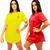 Kit 2 Camisetas Tapa Legging Estampadas Soltinhas Para Malhar e Dia A Dia Amarelo, Vermelho, Pre historic