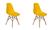 Kit 2 Capas Cadeira Eiffel Pêra Premium Malha Gel Premium Amarelo