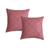 kit 2 capas de almofada suede drapeada 45x45 decorativa rosê